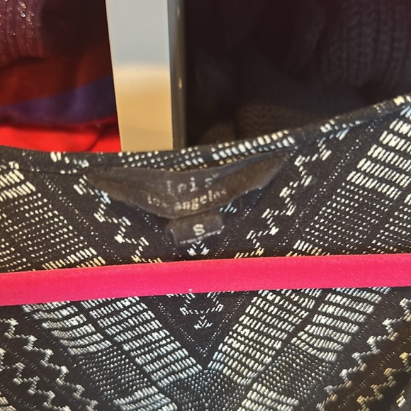 Iris black/white print sleeveless 2 pocket scoop neck jumpsuit size S - Picture 2 of 3